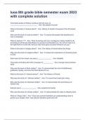 luoa 8th grade bible semester exam 2023 with complete solution