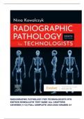 RADIOGRAPHIC PATHOLOGY FOR TECHNOLOGISTS 8TH EDITION KOWALCZYK TEST BANK ALL CHAPTERS COVERED (1-12) FULL COMPLETE 2023-2024 GRADED A+