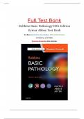 Test Bank For Robbins Basic Pathology 10th Edition Kymar Abbas||ISBN NO:10,0323353177||ISBN NO:13,978-0323353175||All Chapters||Complete Guide A+