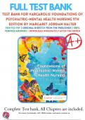 Test bank For Varcarolis Foundations of Psychiatric-Mental Health Nursing 9th Edition 9780323697071 | All Chapters with Answers and Rationals 
