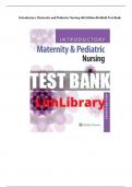 Test Bank For Introductory Maternity and Pediatric Nursing 4th Edition By Nancy T. Hatfield; Cynthia Kincheloe |9781496346643 |Chapter 1-42 | Complete Guide A+