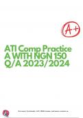 ATI Comp Practice A WITH NGN 150 Q/A 2023/2024