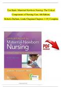 TEST BANK - Davis Advantage for Maternal-Newborn Nursing: The Critical Components of Nursing Care, 4th Edition, Roberta Durham, Linda Chapman, All Chapters 1 - 19, Complete Newest Version