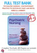 Psychiatric Nursing- Contemporary Practice 6th 7th Edition Boyd Luebbert Test Bank