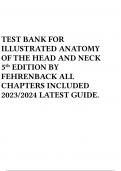 TEST BANK FOR ILLUSTRATED ANATOMY OF THE HEAD AND NECK 5 th EDITION BY FEHRENBACK