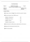 English Home Language Grade 8 Task 3/10: Response To Test (Term 4 Exam)