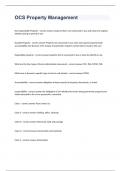 OCS Property Management question n answers rated A+ 2023/2024