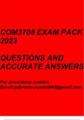 Advertising and Public Relations(COM3708 Exam pack 2023)