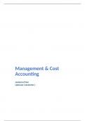 Management & Cost Accounting samenvatting