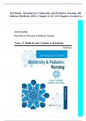 Test Bank - Introductory Maternity and Pediatric Nursing, 5th Edition (Hatfield, 2022), Chapter 1-42 | All Chapters Graded A+