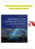 Test Bank For Business Data Communications and Networking, 14th Edition by FitzGerald, Dennis, Durcikova, Complete Chapters 1 - 12 (100% Verified by Experts)