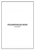 Psychopathology 8112 - Exam Notes