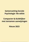 Samenvatting Sociale Psychologie - Nieuwe versie 2023 - compacter en duidelijker