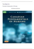 Test Bank for Canadian Fundamentals of Nursing, 5th Edition| by Potter > all chapters 1-48 (questions & answers) A+ guide.