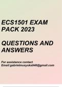 Economics IA(ECS1501 Exam pack 2023) 