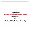 Test Bank for Financial Accounting for MBAs 8th Edition by  Easton, Wild, Halsey, McAnally 