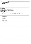 AQA A-level ENGLISH LITERATURE A 7712/2A Paper 2A Texts in shared contexts: WW1 and its aftermath Mark scheme June 2023 Version: 1.0 Final 