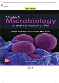 Test Bank - Nesters Microbiology-A Human Perspective 10th Edition by Denise Anderson, Sarah Salm, Mira Beins & Eugene Nester - Complete, Elaborated and  Latest Test bank- ALL Chapters (1-30) included and updated for 2023