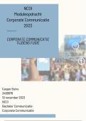 NCOI module Corporate Communicatie 2023 - Bachelor Communicatie - Communiceren tijdens bedrijfsfusie - Geslaagd cijfer 8.5