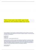TNCC final exam test 2022 open book questions and answers latest topo score.