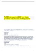 TNCC final exam test 2022 open book questions and answers latest topo score