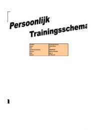 Trainingsschema duursport