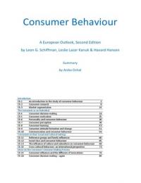 Summary Consumer Behaviour