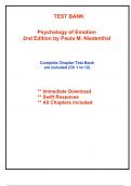 Test Bank for Psychology of Emotion, 2nd Edition Niedenthal (All Chapters included)