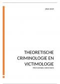 Samenvatting theoretische criminologie en victimologie 