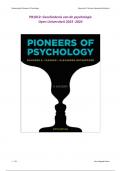 Behaald cijfer 8,3  Volledige nl samenvatting geschiedenis van de psychologie (PB1012) H1 t/m 9, 11 en 14