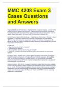 MMC 4208 Exam 3 Cases Questions and Answers