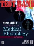 TEST BANK for Guyton and Hall Textbook of Medical Physiology (Guyton Physiology) 14th Edition by John Hall and Michael E. Hall,
