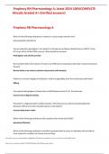 Prophecy RN Pharmacology A; latest 2024 100%COMPLETE  Already Graded A+ (Verified answers) Prophecy RN Pharmacology A Which of the following medications is known to cause orange-colored urine? phenazopyridine (Pyridium) You are ordered to give digoxin. Yo