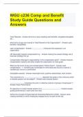 WGU c236 Comp and Benefit Study Guide Questions and Answers 