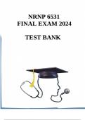 NRNP 6531 Week 11 Final Exam 2024 - Updated Questions and Answers