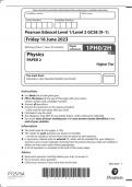 GCSE EDEXCEL June 2023 Higher Triple Science Physics Paper 2