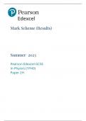 GCSE EDEXCEL June 2023 Higher Triple Science Physics Paper 2 Mark Scheme