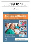 TEST BANK FOR PROFESSIONAL NURSING: CONCEPTS & CHALLENGES, 9TH EDITION BY: BETH BLACK