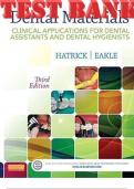 TEST BANK for Dental Materials Clinical Applications for Dental Assistants and Dental Hygienists 3rd Edition