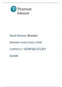 Mark Scheme (Results) Summer 2022/2023 EXAM CORRECTLY VERIFIED STUDY GUIDE