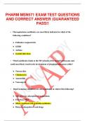 PHARM MSN571 EXAM TEST QUESTIONS  AND CORRECT ANSWER |GUARANTEED  PASS!!