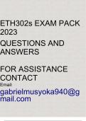ETH302s Exam pack 2023(Questions and answers)