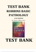 ROBBINS BASIC PATHOLOGY 11TH EDITION TEST BANK BY KUMAR, ABBAS, ASTER ISBN- 978-0323790185 Latest Verified Review 2024 Practice Questions and Answers for Exam Preparation, 100% Correct with Explanations, Highly Recommended, Download to Score A+