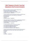 PECT Module 2 PreK-4 Test Set  Questions And Correct Answers