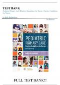 Test Bank For Pediatric Primary Care: Practice Guidelines for Nurses: Practice Guidelines for Nurses 5th Edition by Beth Richardson||ISBN NO:10,1284248305||ISBN NO:13,978-1284248302||All Chapters||Complete Guide A+.