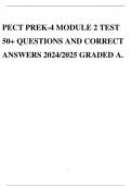 PECT PREK-4 MODULE 2 TEST 50+ QUESTIONS AND CORRECT ANSWERS 2024/2025 GRADED A