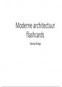 Flashcards Moderne architectuur alle projecten