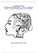 Samenvatting Klinische psychologie 1 - Deel 1  (PB0104) ISBN: 9789001846244