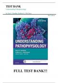 Test Bank For Understanding Pathophysiology by Sue E. Huether, Kathryn L. McCance||ISBN NO:13,978-0323354097||All Chapters||Complete Guide A+