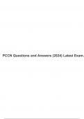 PCCN Questions and Answers (2024) Latest Exam.
